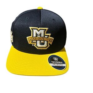 Top of the World Marquette Flexfit Navy and Gold Hat
